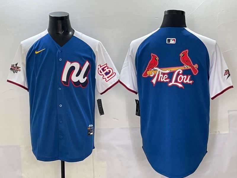 Men St.Louis Cardinals Blank Blue white All star 2025 Nike MLB Jersey style 02->st.louis cardinals->MLB Jersey